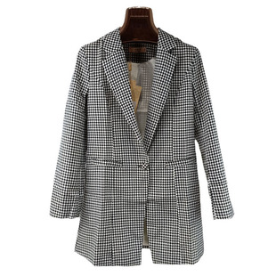 外套女春百搭设计感炸街韩版 格子小西装 休闲西服女上衣潮 新款 秋季
