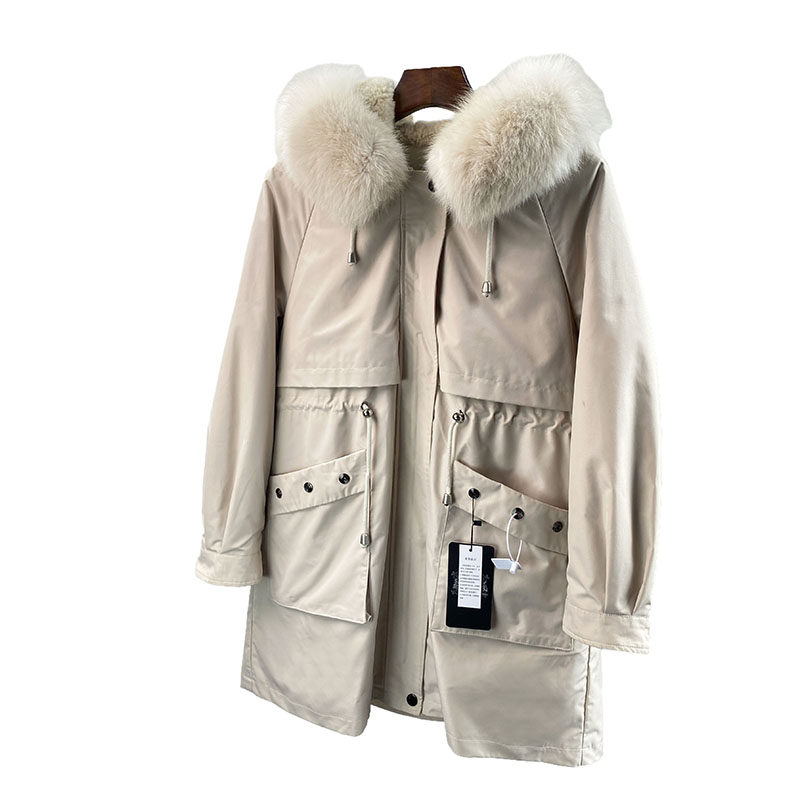 派克服女新款冬季獭兔内胆可拆卸狐狸毛领小个子短款皮草外套k152,女装/女士精品,皮草,淘宝优惠券,粉丝福利购,淘宝优惠卷