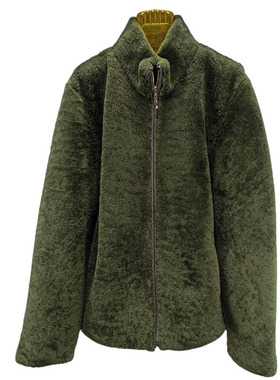 小码特价 秋冬原生态羊毛皮毛一体男装海宁真皮草外套立领修身N36