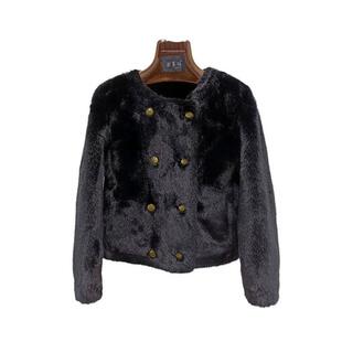 洋气小个子毛毛开衫 新款 皮毛一体上衣厚 仿貂绒皮草外套女冬季 短款