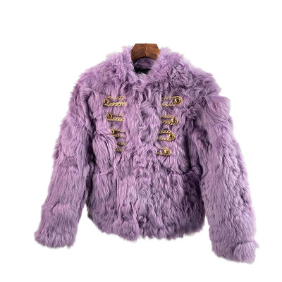 真毛托斯卡纳羊毛皮毛一体外套