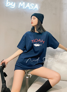 Nof studio 金枪鱼logo美潮休闲宽松短袖T恤 男女同款