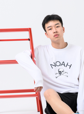 NOF studio   骷髅鬼头印花宽松美潮长袖T恤