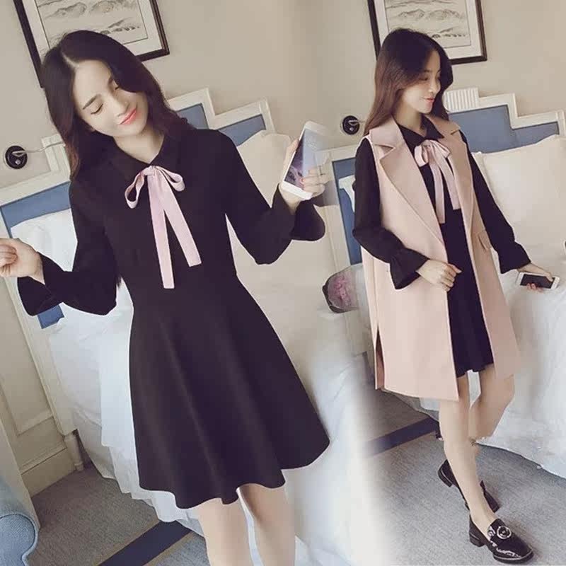 大码女装早春2019新款洋气套装胖妹妹背心马甲藏肉连衣裙两件套潮在类目 女装/女士精品, 大码女装中 - 来自Buy2taobao.com提供专业的淘宝代购服务