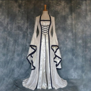 Dress Medieval Art Dress中世紀連衣裙 Halloween Retro Women