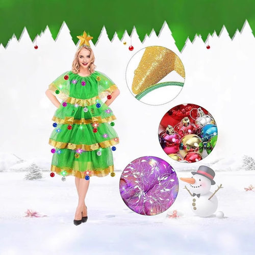 Christmas Women's Clothing Christmas Tree Costume Set