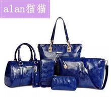 handbags tote+shoulder+key bag wallets bags sets 6 for Women