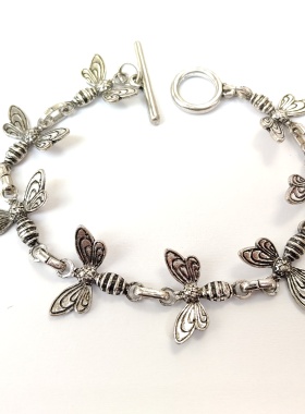 复古做旧银色手链手环欧美时尚百搭学生女个性金属ot扣腕饰潮人05