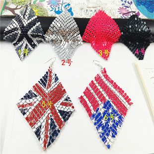 潮流街拍耳饰 百搭镂空鳞片女耳环耳夹 饰品 夸张个性 时尚