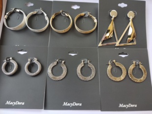 气质简约耳钉耳圈欧美流行时尚 金属耳环耳饰品做旧A1 百搭学生女式