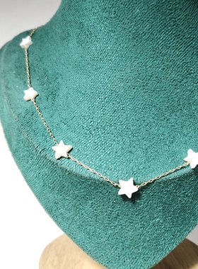 气质简约贝壳星星项链锁骨链欧美时尚百搭学生女个性轻简短款潮L8