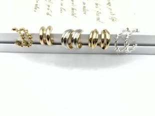 个性 百搭欧美气质耳环学生女日常金属耳饰潮人B76 简约c圈耳钉时尚