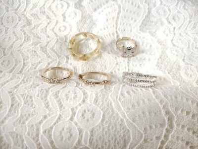 学生女金属日韩树脂干花镶钻滴油