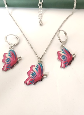 气质简约蝴蝶项链锁骨链短款时尚百搭学生女顺向耳扣可做套装潮13