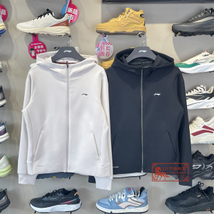 李宁女子风衣2026春季新款防风舒适百搭潮流针织连帽外套AFDW098