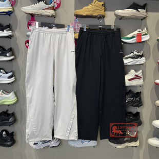 李宁女子卫裤2026春季新款训练舒适透气百搭梭织收口长裤AYKW062