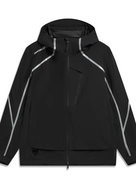 李宁26新款男子冲锋衣户外CF溯万龙甲黑龘防风单层冲锋衣AEMW005