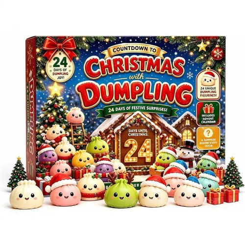 2026 Dumpling Squishies Toys 软萌包子捏捏乐圣诞降临24格盲盒
