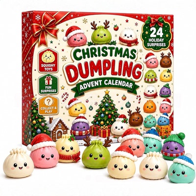 2026Christmas Dumpling Advent Calendar圣诞降临包子捏捏乐盲盒