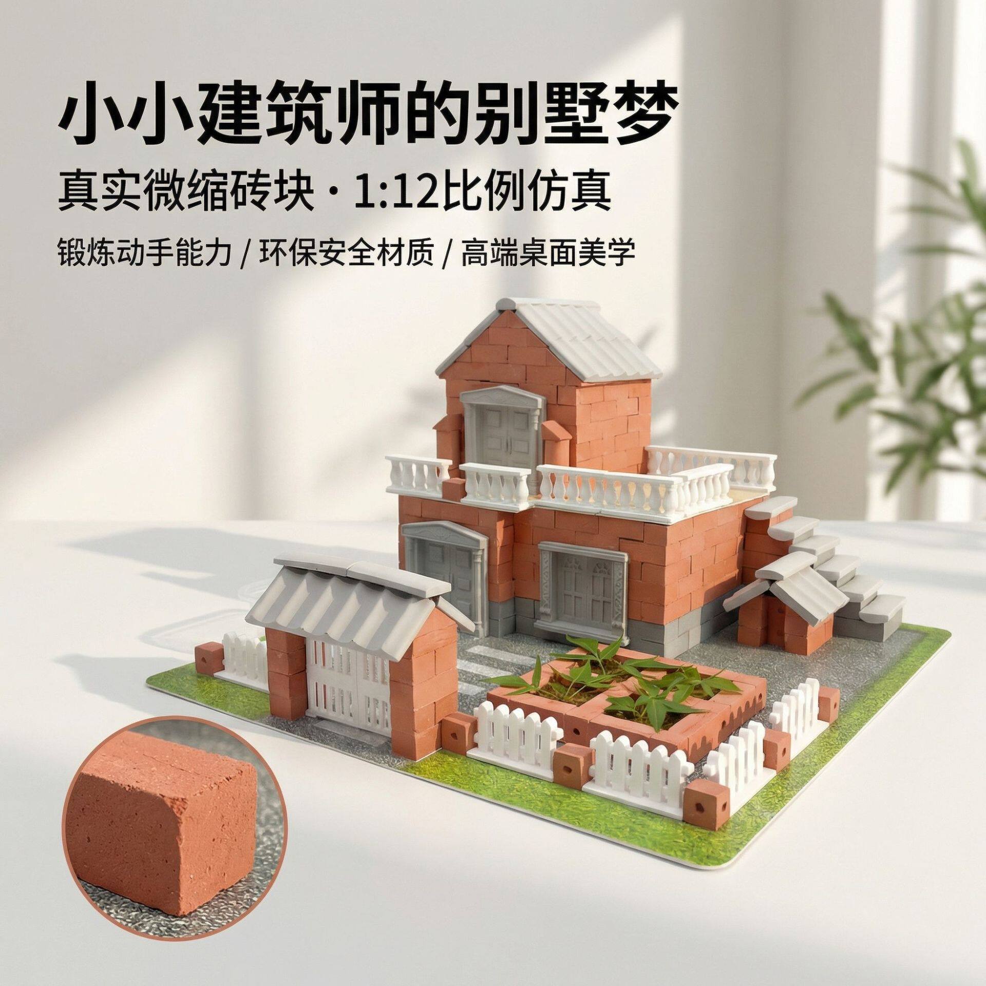 水泥盖房子科教小小泥瓦匠儿童手工diy玩具孩子生日礼物益智拼装