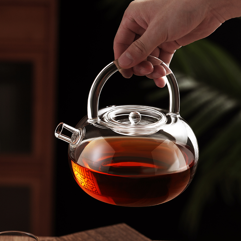 玻璃茶壶提梁壶加厚耐高温茶具