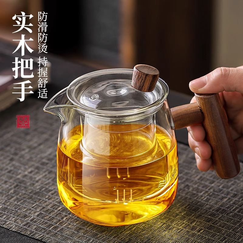 玻璃茶壶泡茶家用2025新款茶具套装一人茶水分离茶杯煮泡茶壶单壶