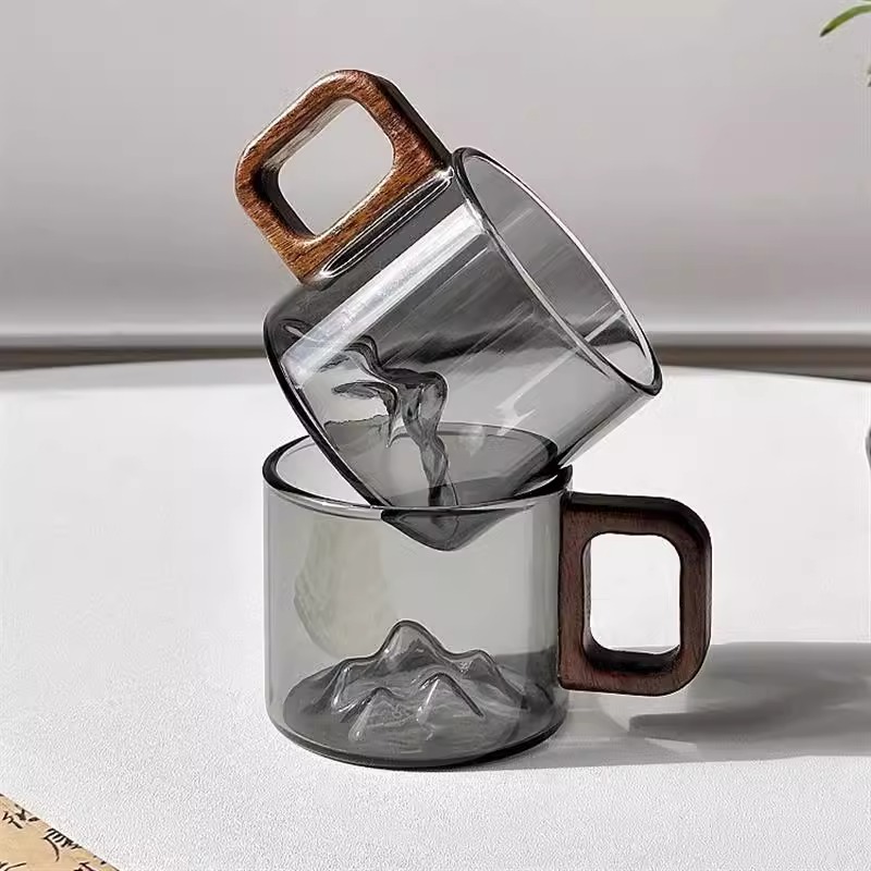 喝茶耐热玻璃茶杯中式家用