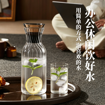 丹麦加厚玻璃耐热带冷水壶