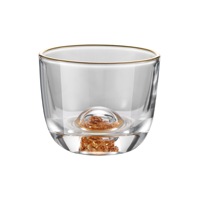 藏金观山杯玻璃功夫茶杯主人杯套装品茗杯个人专用高档水杯小杯子