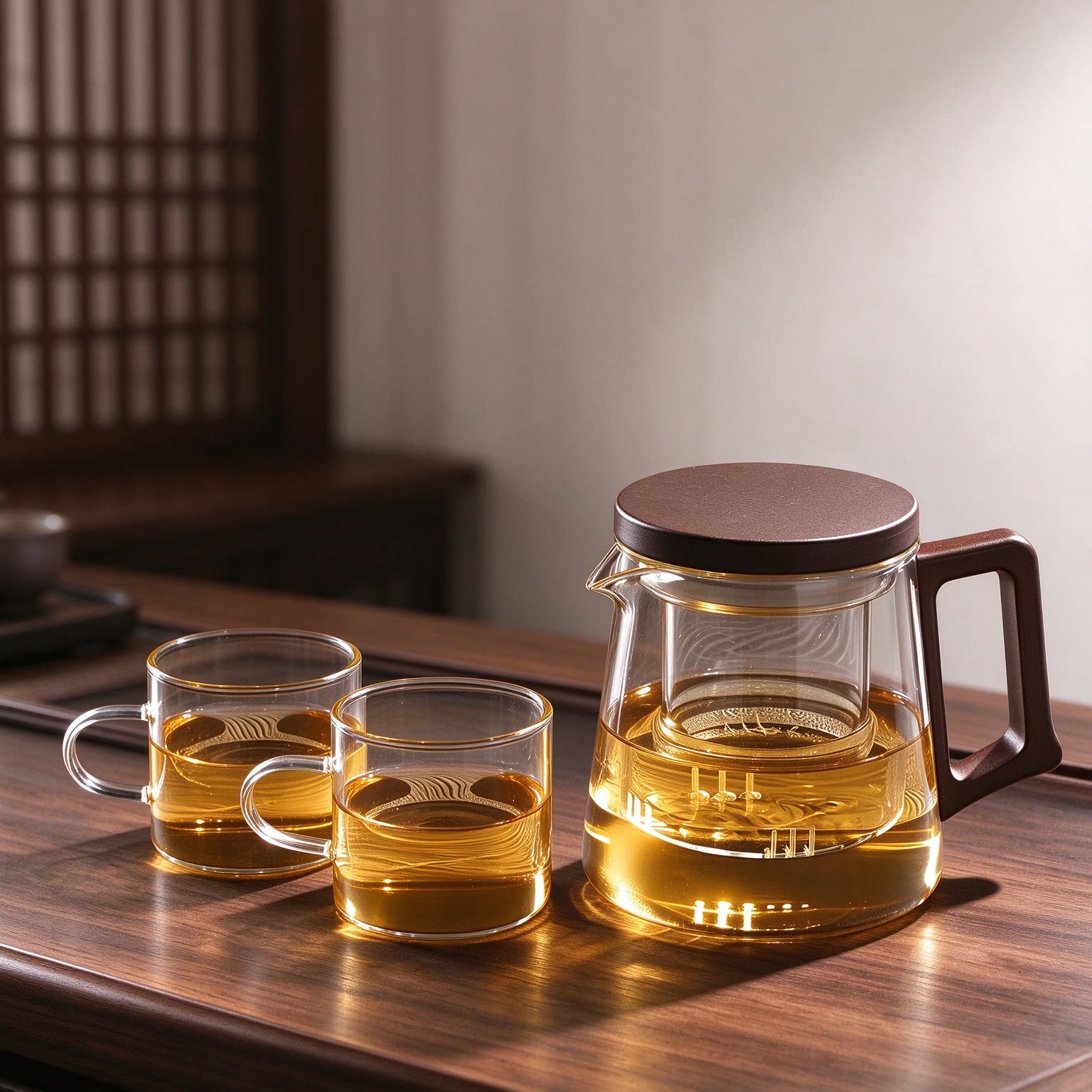 耐高温玻璃茶壶家用办公泡茶套装