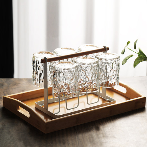 玻璃杯水杯套装杯子家庭套装风简约耐高温透明喝水杯酒杯