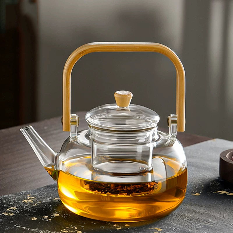 玻璃茶水分离过滤耐热家用茶壶