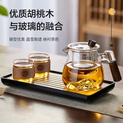 玻璃茶壶家用茶具2025新款一人饮办公室加厚泡茶器茶水分离泡茶壶