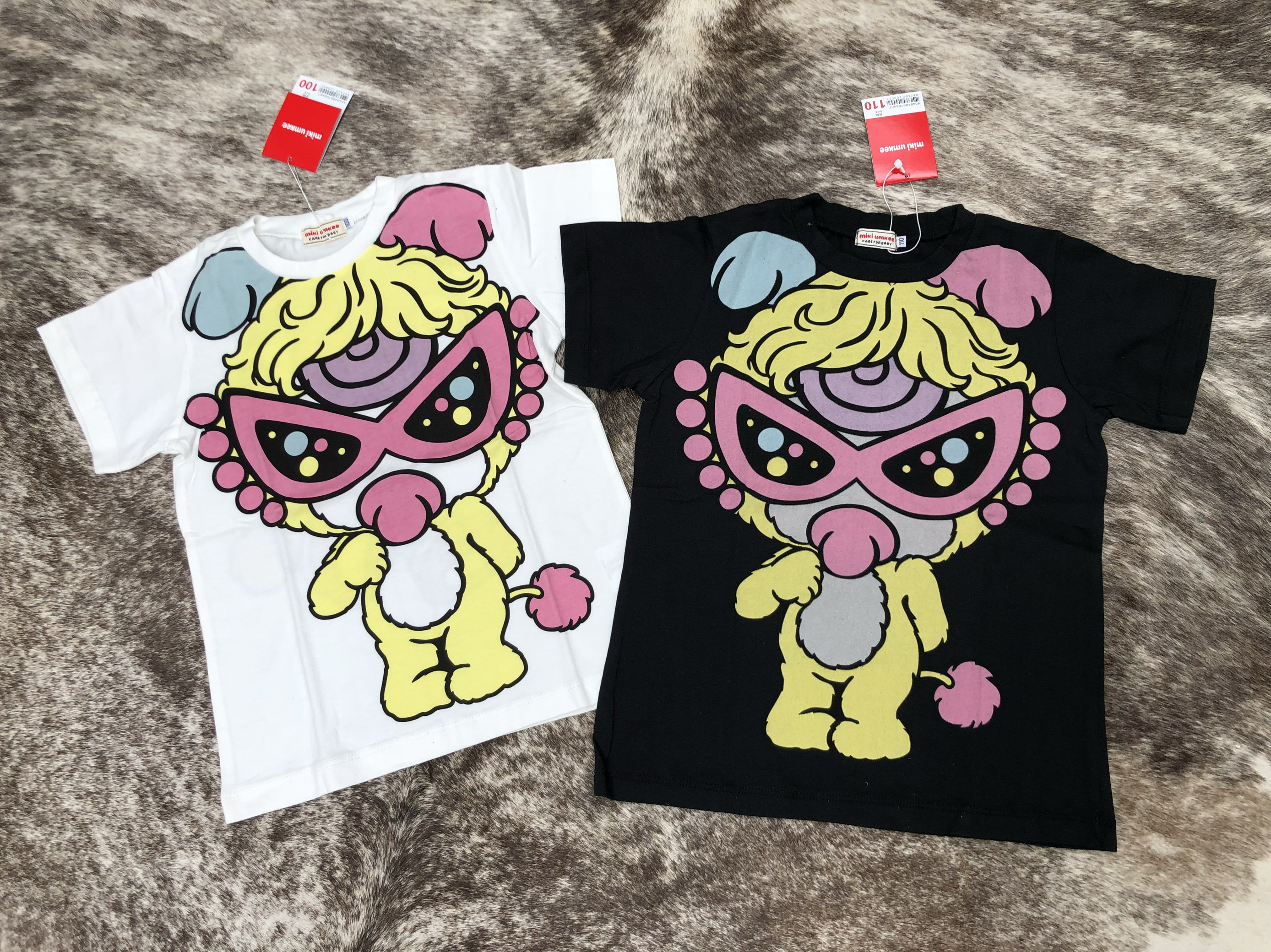 男女童定制夏款黑超奶嘴妹柔棉双面印花圆领宽松舒适休闲短袖T恤