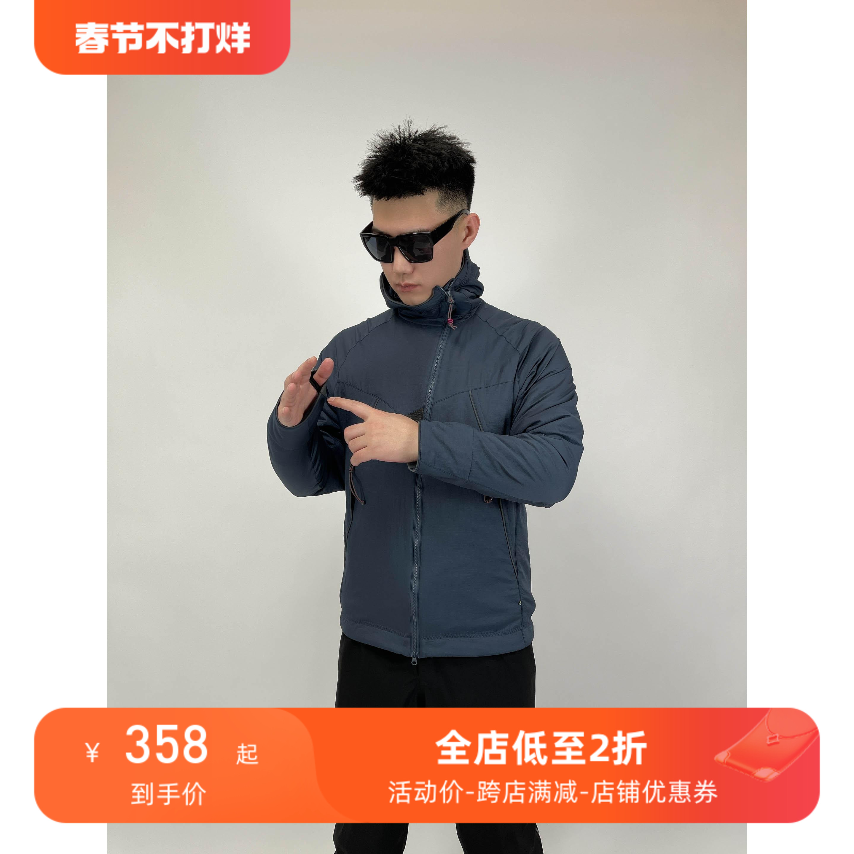 秋冬新品户外男女款棉服P棉连帽保暖上衣防风棉服10642M