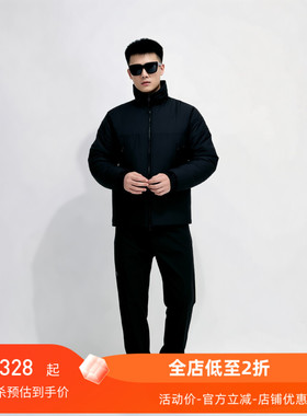 2025年底巨献休闲蓬松填充夹克防小雨保暖隐藏风帽外套男同款棉服