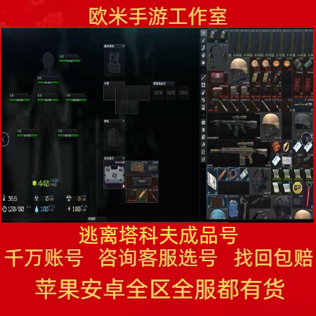 逃离塔科夫帐号成品号PC端游高战力高氪雷达黑边成品永久号游戏号
