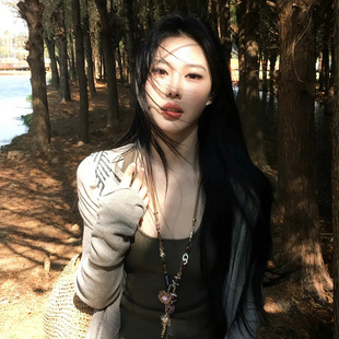 流苏毛衣链 花朵串珠项链女波西米亚民族风复古长款 宵夜同款 新中式