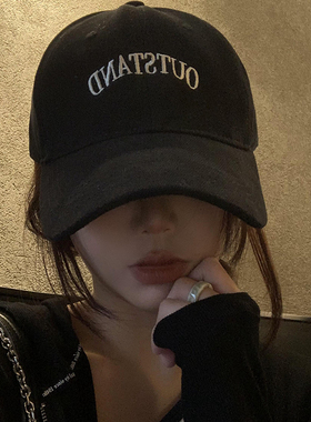 黑色棒球帽女2025新款加大加深鸭舌帽宽帽檐大头围显脸小百搭帽子