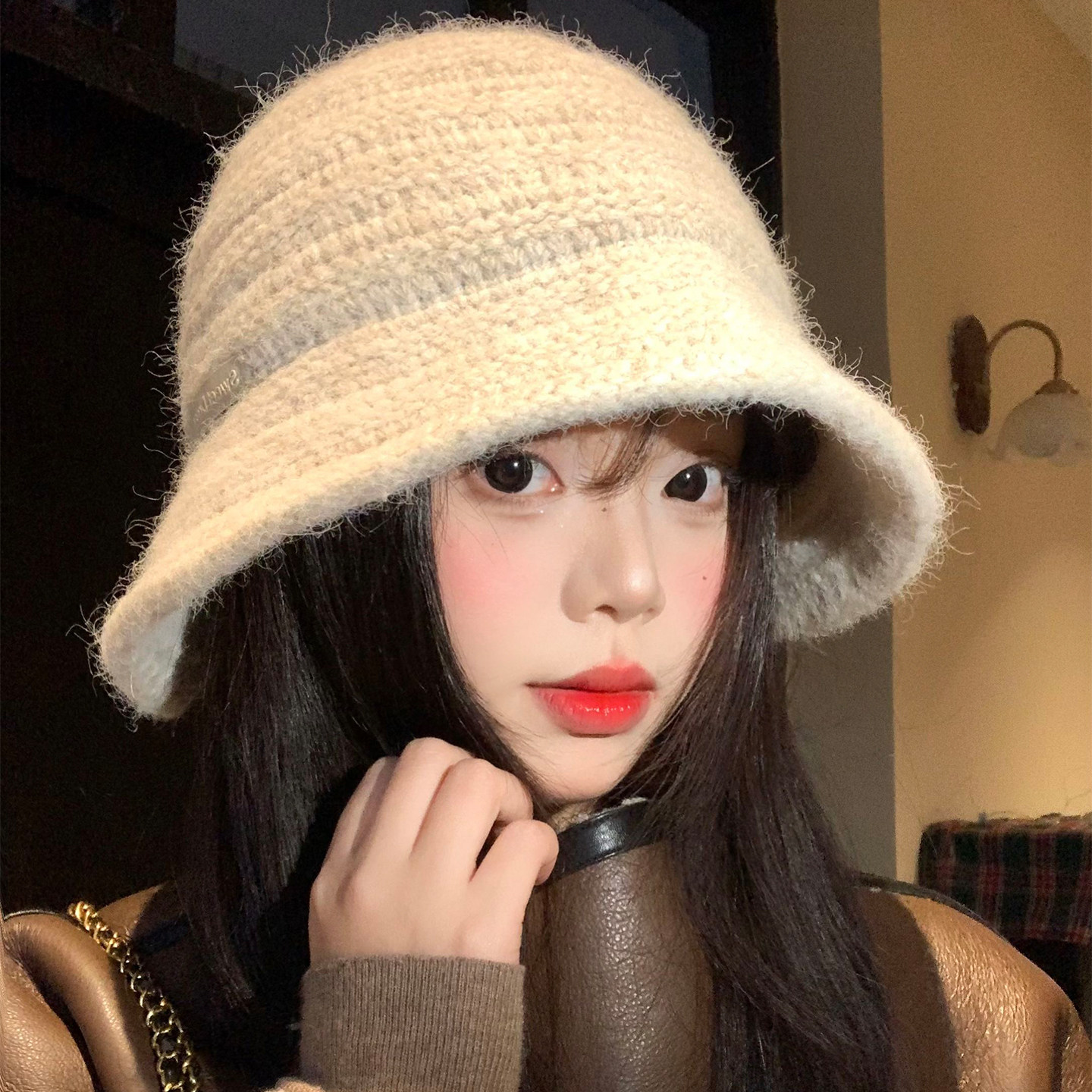 简约针织渔夫帽女秋冬韩版百搭显脸小水桶帽时尚大头围保暖盆帽子,服饰配件/皮带/帽子/围巾,帽子,淘宝优惠券,粉丝福利购,淘宝优惠卷