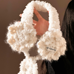 可爱雪花钩针织绑带耳罩女冬季保暖防寒护耳朵耳套耳包耳暖耳捂子