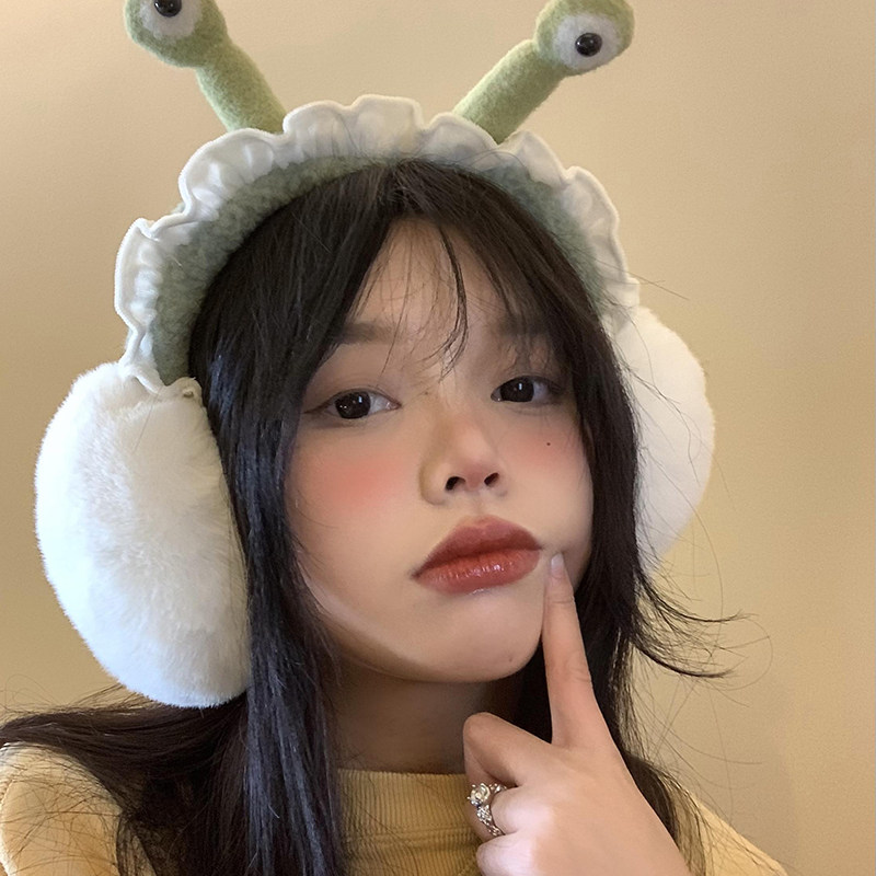 可爱毛绒耳罩可折叠搞怪毛茸茸