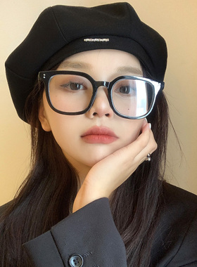 秋冬新款黑色贝雷帽女季大头围百搭蓓蕾画家帽韩版显脸小八0905z