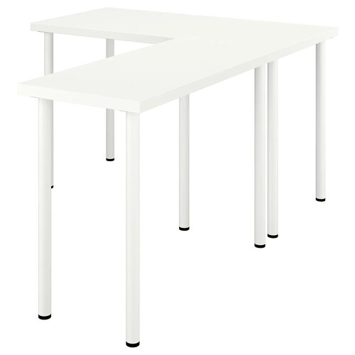 宜家国内代购拉格开普 / 利蒙 L型书桌白色120x160 厘米简约耐用