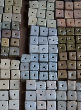 小糖方 粉引盖置香插 钟友健 手作