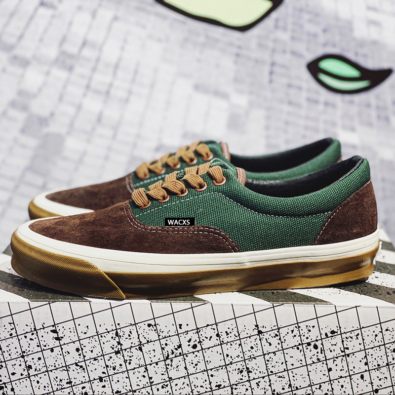 Era OG LX低帮板鞋军事风休闲鞋绿棕防滑耐磨复古鞋情侣滑板鞋