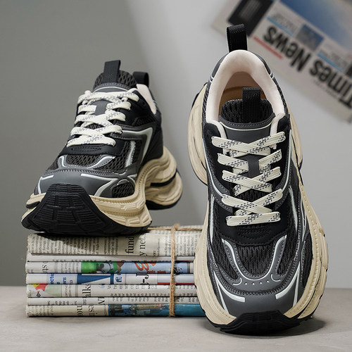 原创男鞋2025新款透气休闲老爹鞋