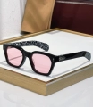 Black Floral Frame Pink Lens