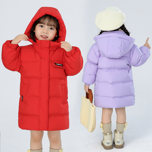 三防 2025新款 童装 冬装 加厚儿童免洗外套 女童羽绒服中长款