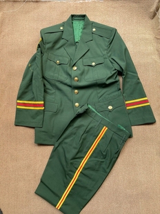 服装 老式 87式 八七式 军套装 绿色老款 正版 毛料凡立丁套装 收藏 夏季